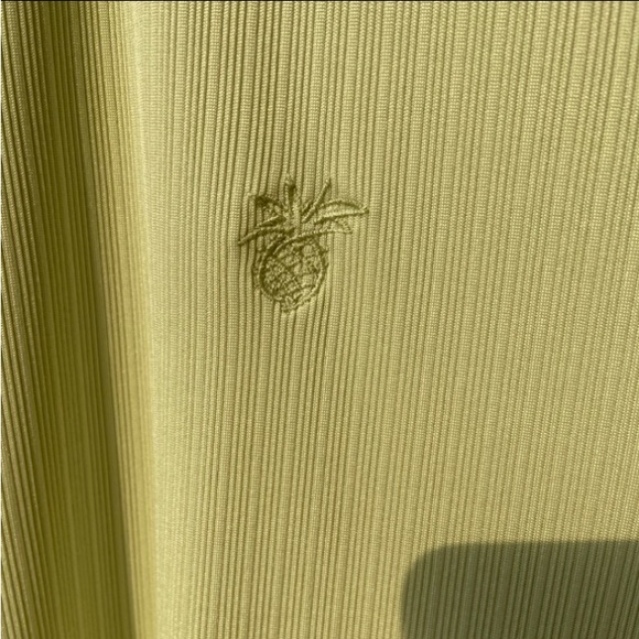 CUBAVERA Men’s Light Lime Textured Polo Golf Shirt Pineapple Embroidered Logo XL - Picture 14 of 16